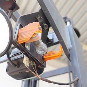 Broken forklift light