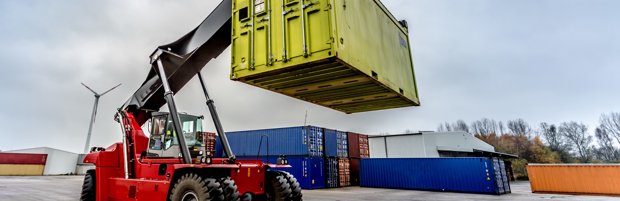 Container Handler lifting shipping container