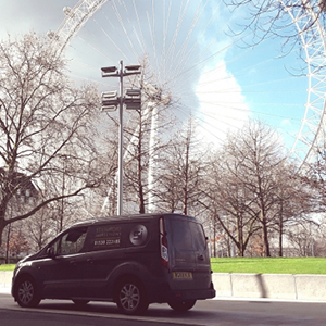 Statutory Inspections van parked in front of the London Eye